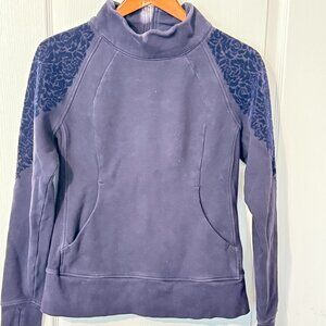 $229 Authentic LULULEMON Women’s Navy Blue Sweatshirt W/ Back 1/2 Zipper Sz.10